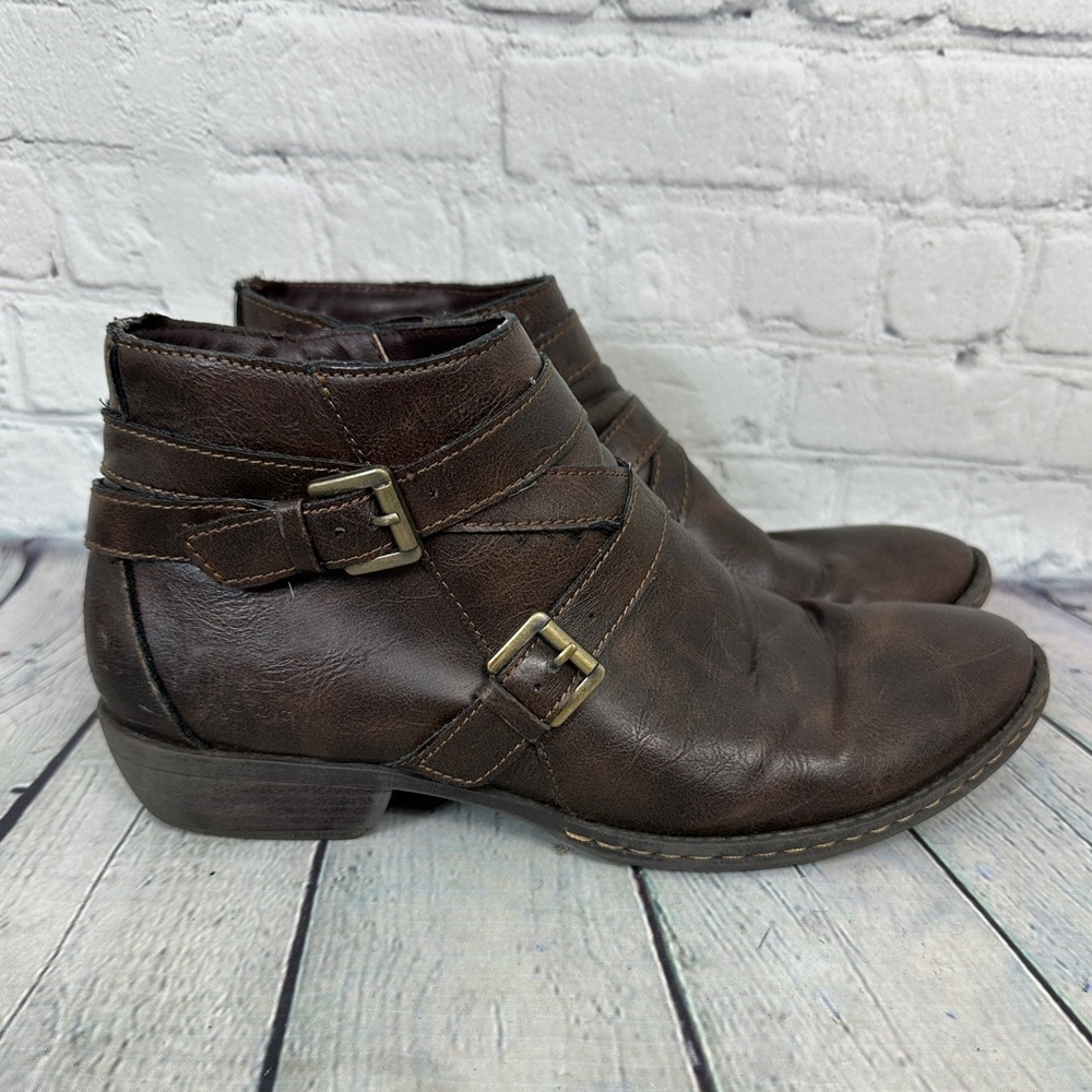 B.O.C WOMEN'S DAVIS ANKLE BOOTS IN BROWN SZ 8.5 vegan leather - Picture 1 of 8